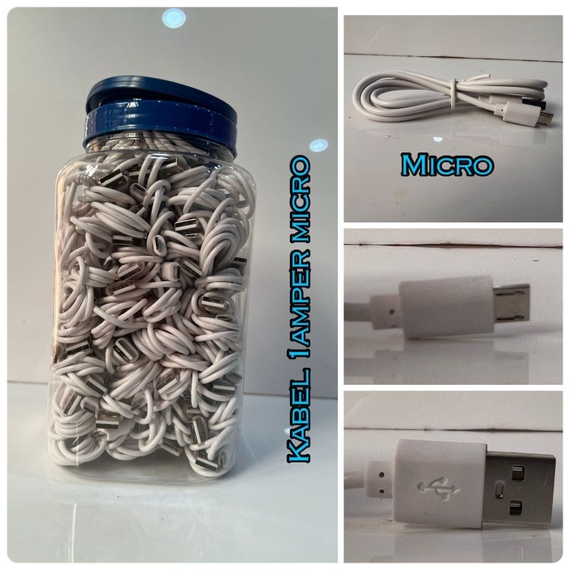 KABEL DATA AUTHENTIC PUTIH FAST CHARGING GT - MICRO USB