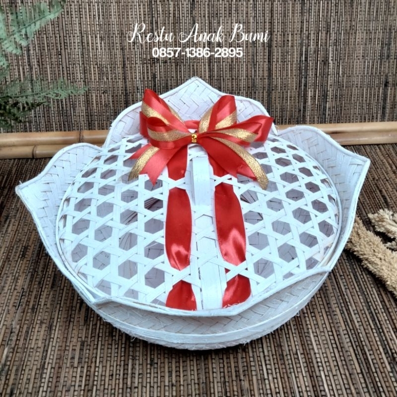 Teratai putiNampan Saji 30cm | Hampers | Hantaran | Gift | Kado | Sembako | Parcel | Wadah | Piring 
