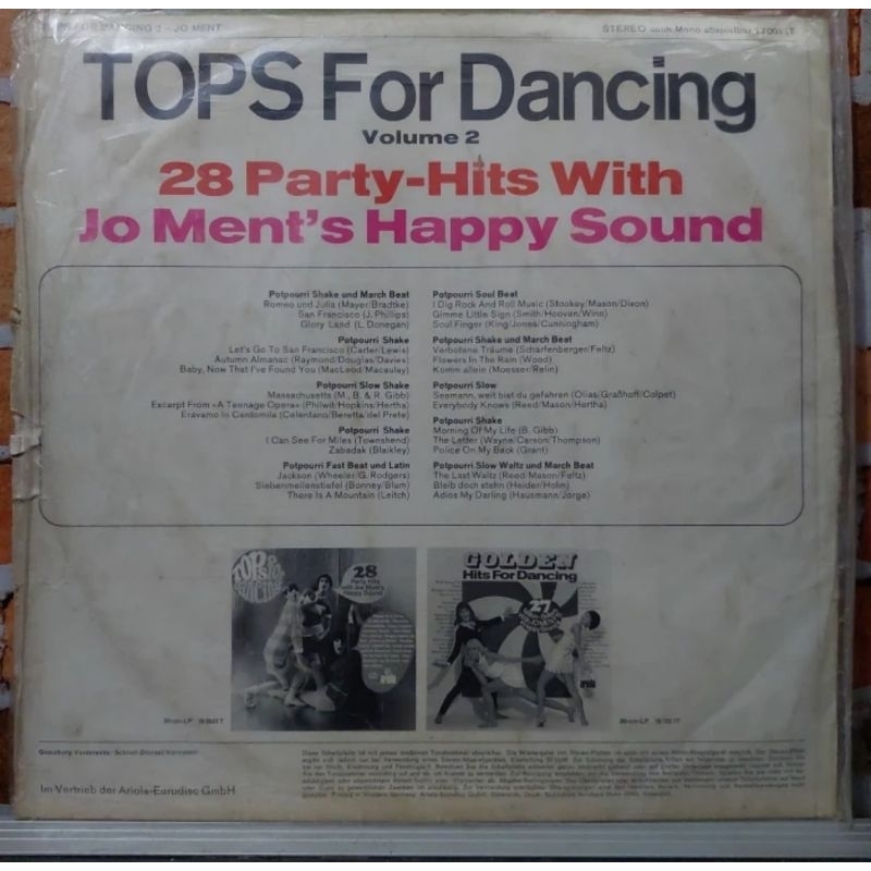 Vinyl Piringan Hitam 12 inch Tops For Dancing Vol.2