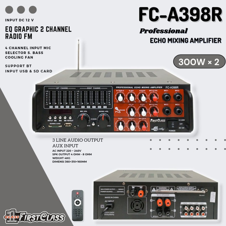 Amplifier Firstclass FCA 389r FCA-389R FCA389 R Bluetooth