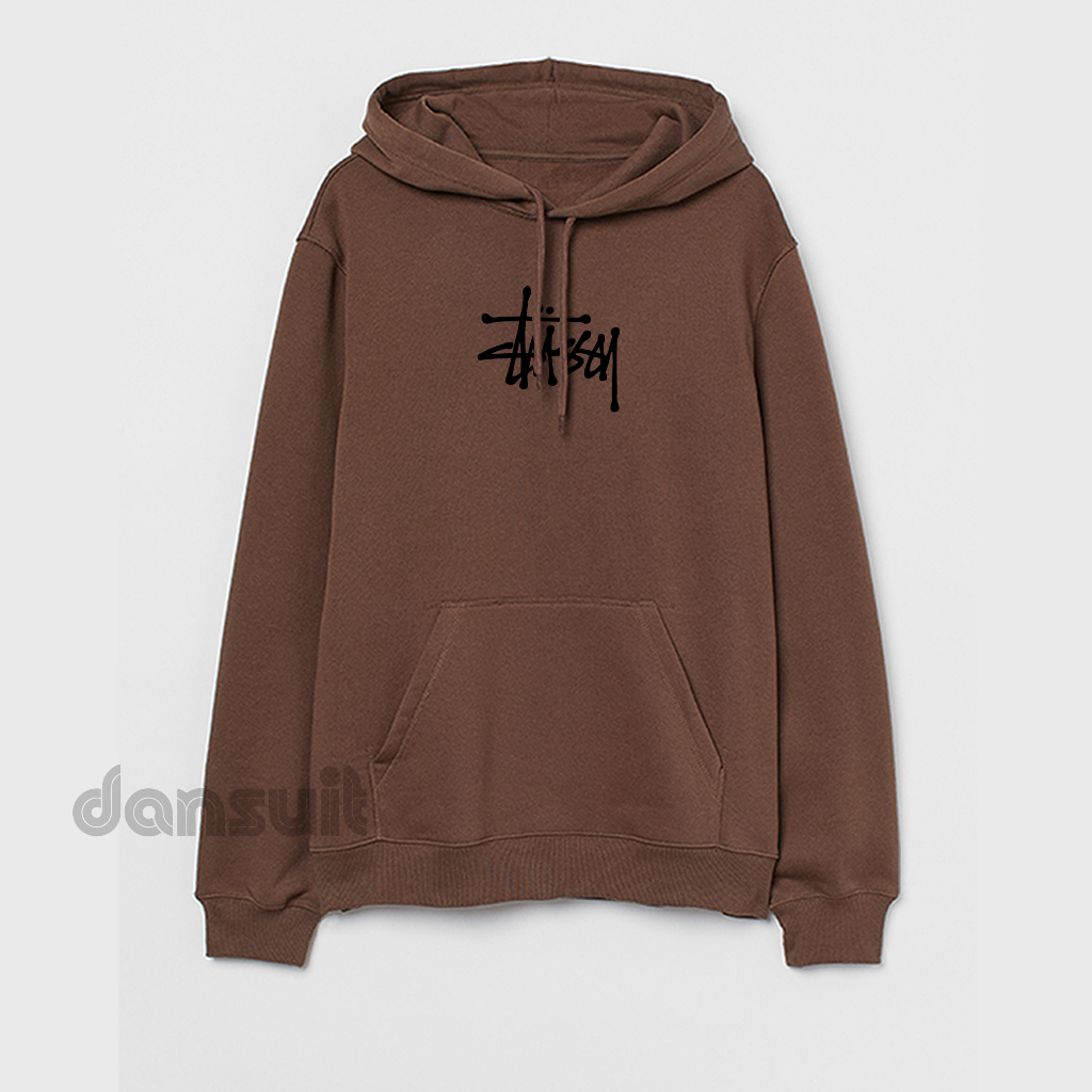 Sweater Hoodie Pria/Wanita Size M - XXXL Hoodie Distro STUSSY Bahan Fleece Tebal Premium