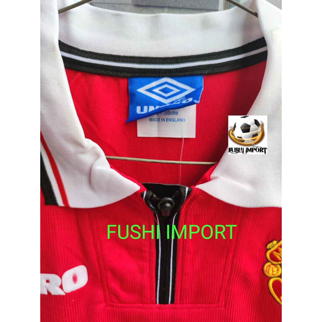 RETRO | Jersey Baju Bola MU Home SHARP 1999 Lengan Panjang Long Sleeve Grade Ori