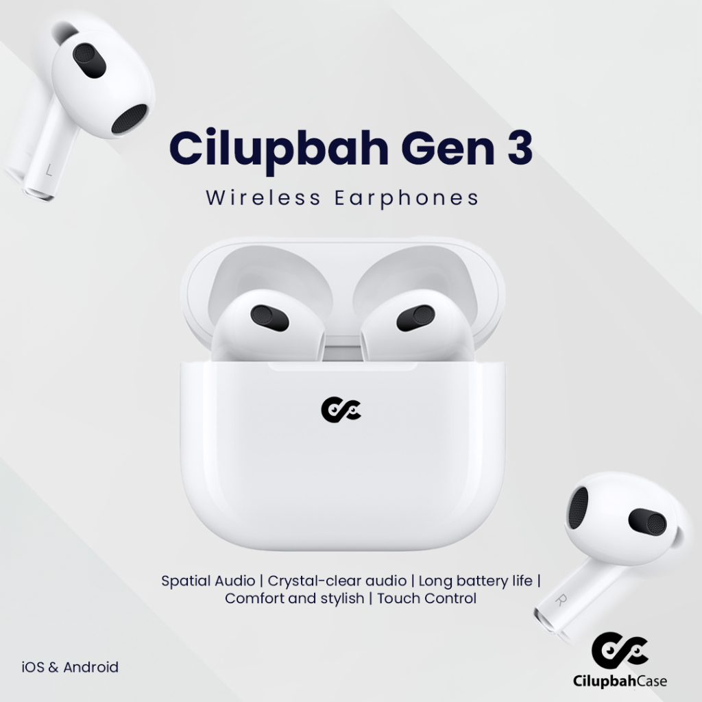 Cilupbah TWS Pods Gen 3 Wireless Charging Case