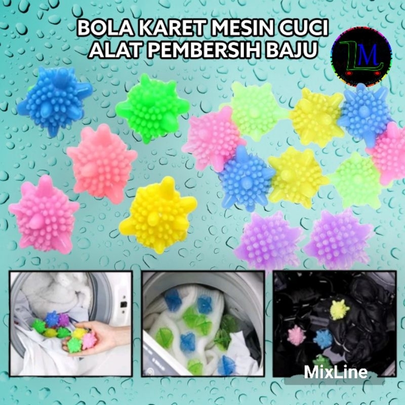 Bola Karet Mesin Cuci Magic Laundry Ball Alat Bantu Pencuci Baju