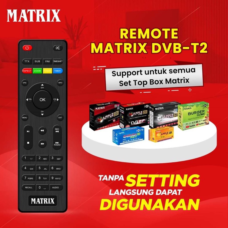 Remote Set Top Box Matrix Original