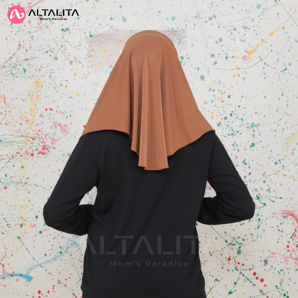 Altalita - Jilbab Instan Qiara Penguin Hijab Bergo Jersey Premium Ukuran S Kerudung Sporty Instant Menutup Dada Cocok Untuk Sekolah Olahraga Volly Futsal Senam dan Sehari-Hari