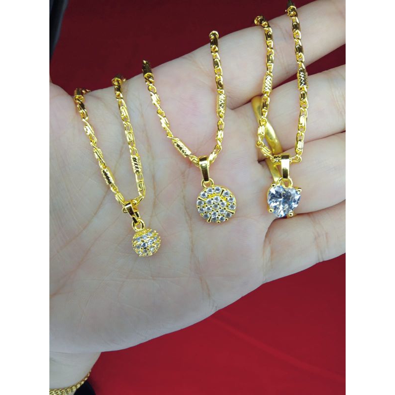 kalung bambu kristal anak dan dewasa lapis emas 24k