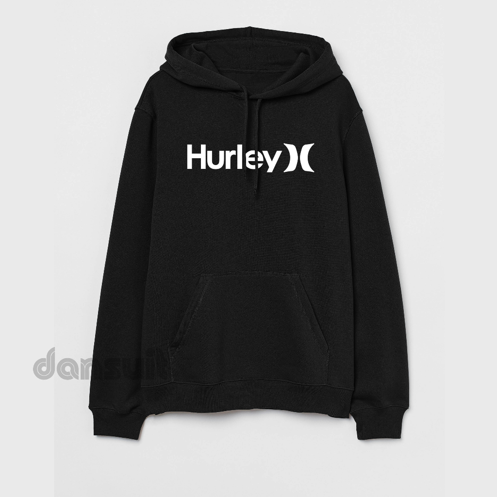 Sweater Hoodie Pria/Wanita Size M - XXXL Sweater Hoodie HURLEY Bahan Fleece Tebal Premium