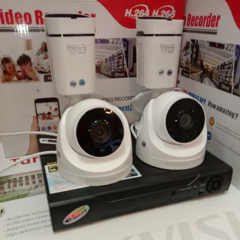 PAKET CCTV 5MP 2560P AUDIO SERIES 4 CHANNEL 4 KAMERA LENGKAP TINGGAL PASANG