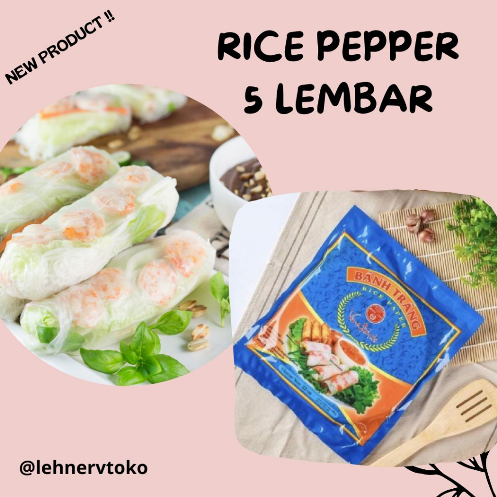 

✔❤ Rice Paper Roll 5 Lembar Kulit Lumpia Bening Vietnam Banh Trang