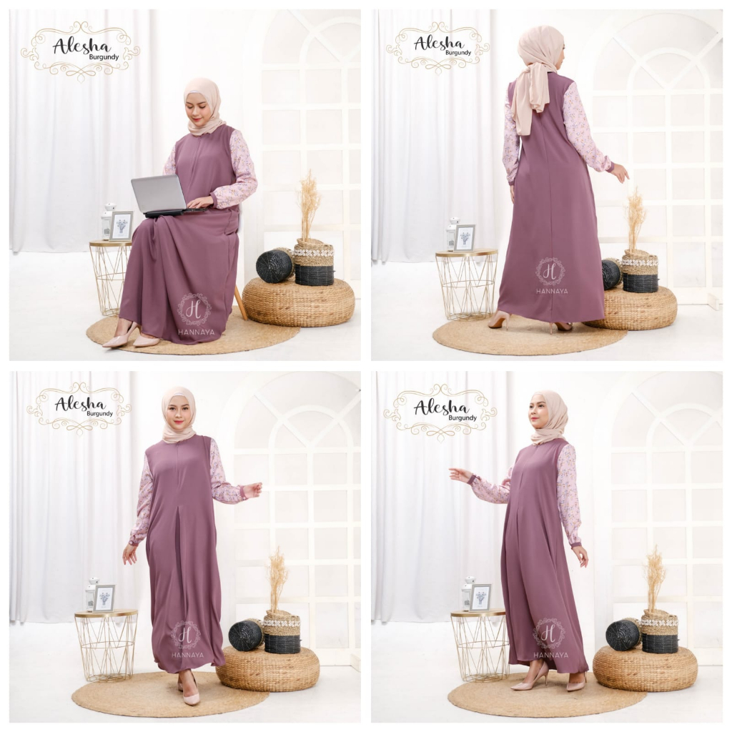 GAMIS TERBARU ALESHA DRESS BY HANNAYA