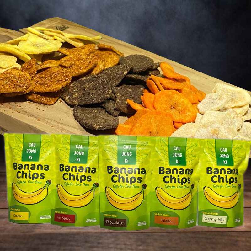 

CAU JONG Ki Banana Chips Keripik Pisang Varian Rasa