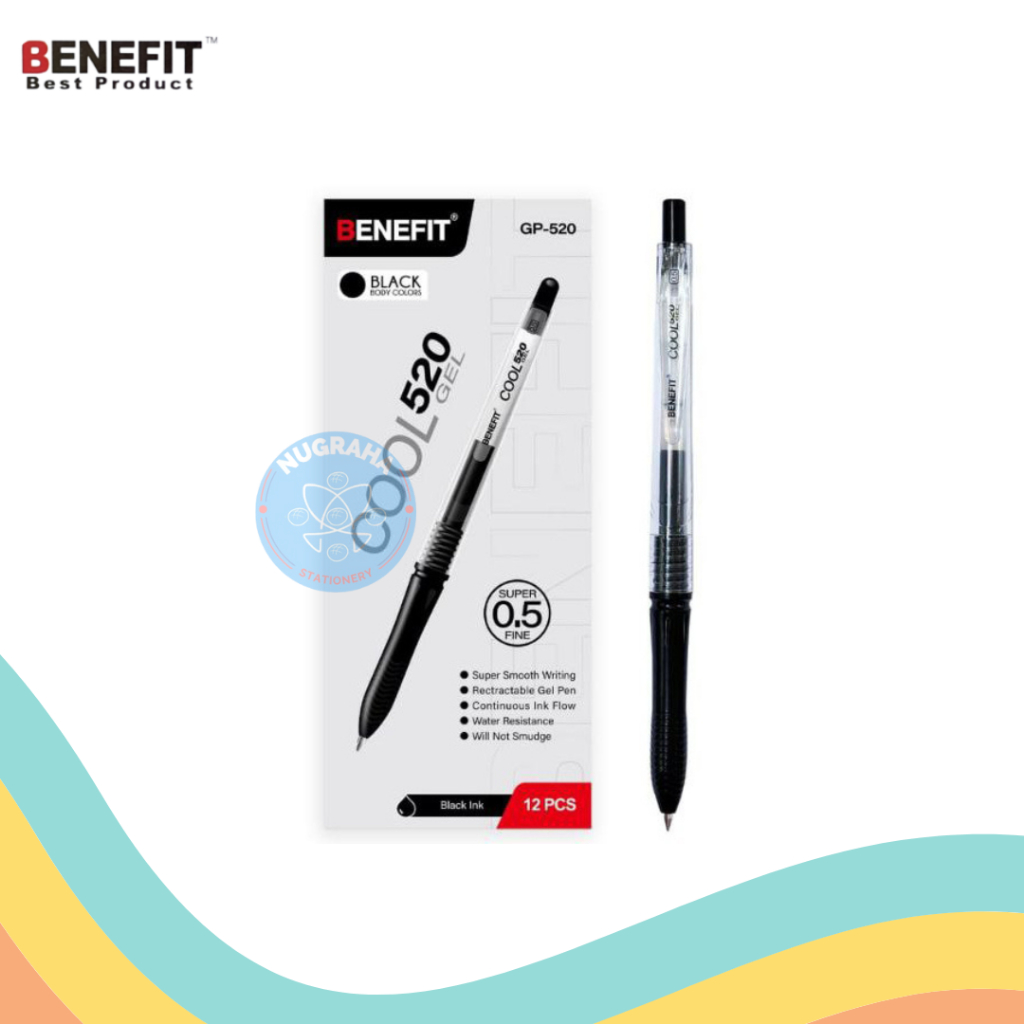 

GEL PEN BENEFIT GP-520 BLACK (3 PCS)