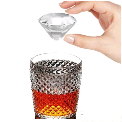 Cetakan Es Batu Ice Cube Tray Mold Model Berlian 4 Sekat