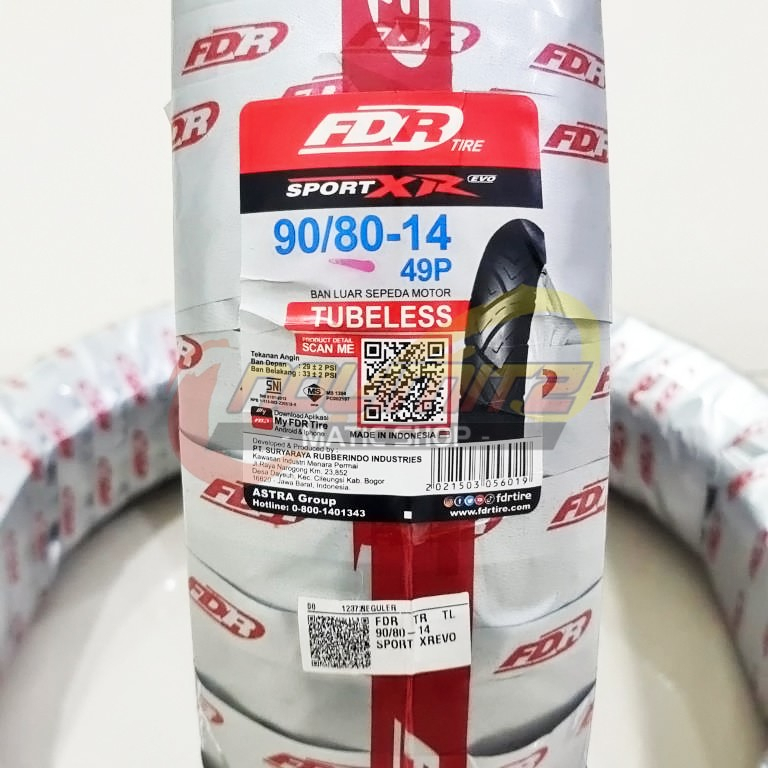 Ban Tubeless FDR Sport XR Evo 90/80 - 14 Vario Beat Scoopy Genio Mio