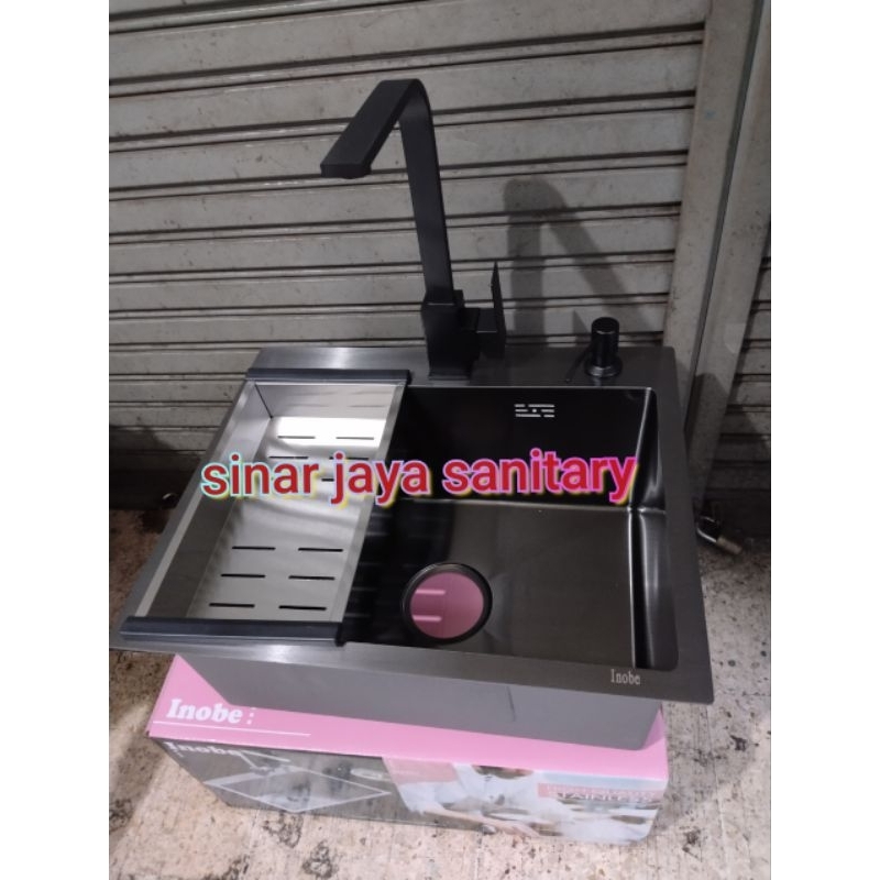 Paket kitchen sink inobe 5243 kran panas dingin / paket inobe 5243 kran pipa L panas dingin