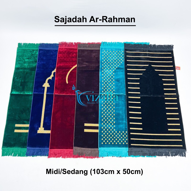 Sajadah Ar-Rahman Midi/ 103*50 Sajadah Simple/ Grosir Sajadah