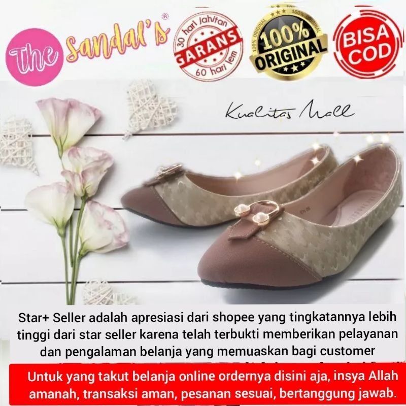 The sandals sepatu flat wanita flats ballerina EN05 kualitas premium