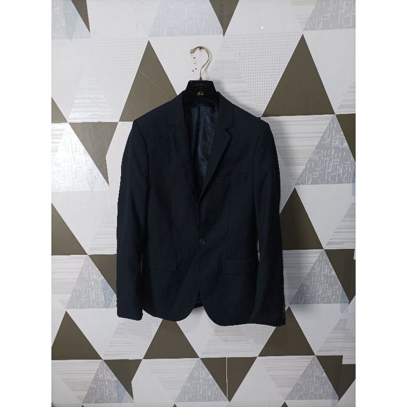 topman blazer blue navy jas slimfit