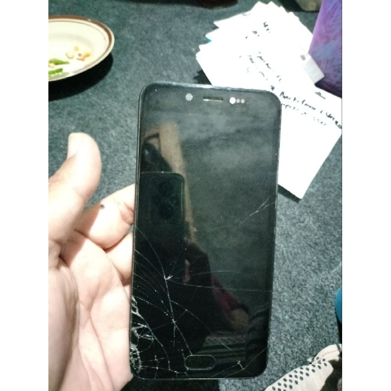 LCD Only dan Frame (Touchscreen pecah dan error masih nempel) Evercoss Genpro X S50 Ori Copotan HP