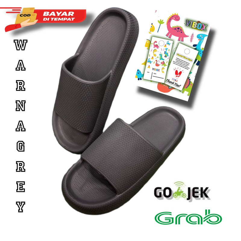 SANDAL PRIA SLOP UNISEX 4,0 ANTI SLIP/ANTI LICIN/988 Sandal Slop Full Karet Pria Uk 40-44 Sendal Rumah Laki Laki Eva Empuk PROMO