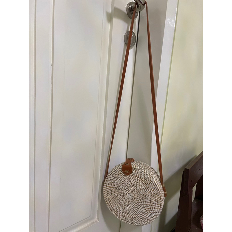 Preloved Tas Rotan Bali Bulat