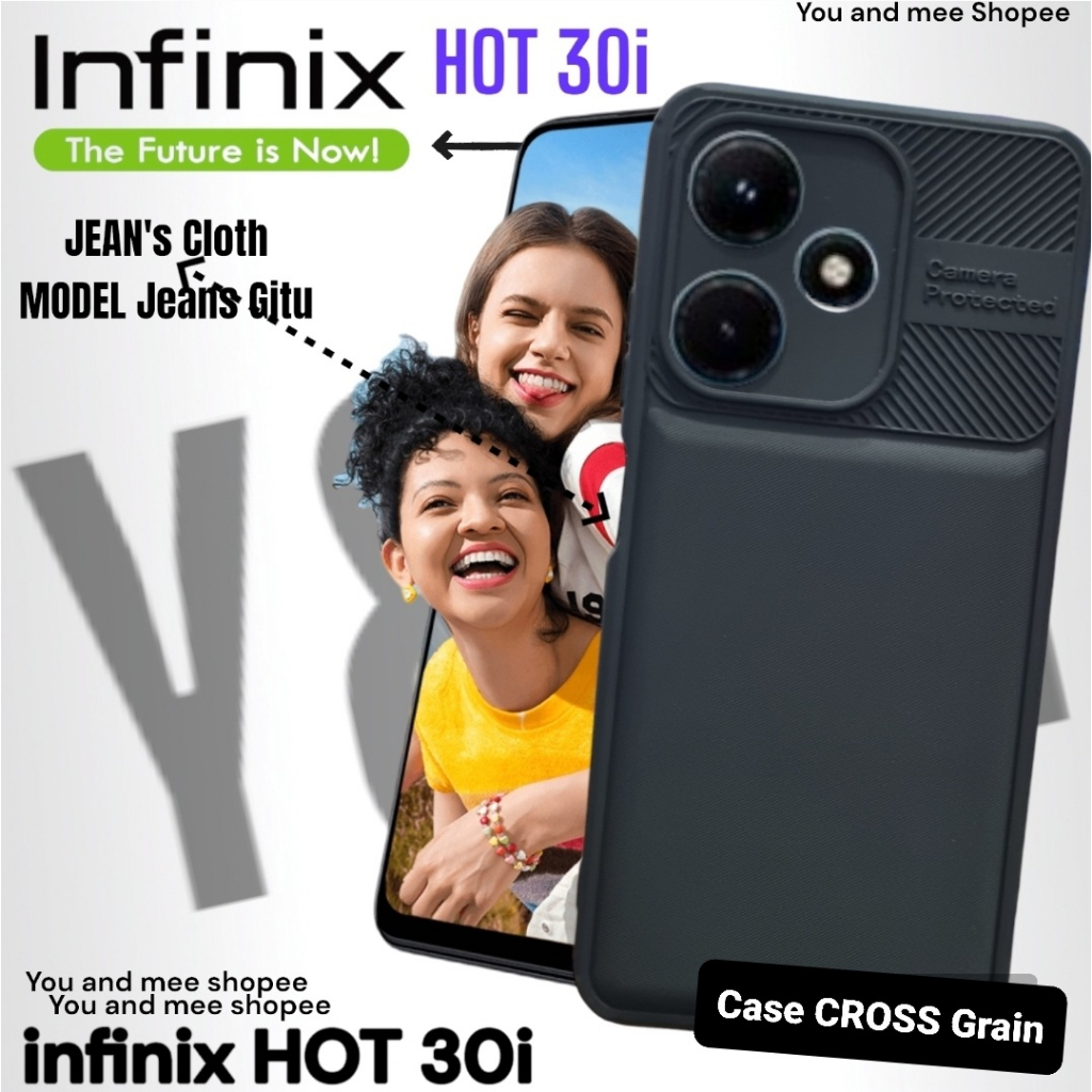 JEAN'S MODEL!! Case BLACK INFINIX HOT 30i Softcase Hitam Black Gelap Anti Luntur Shockproof Model Baru Protecth Camera TPU Silicone Hard Protector Kamera Bagus Galaxy Caseology Langka Fiber Original ORI 4G INFiNIX HOT30i 30 i 3 0