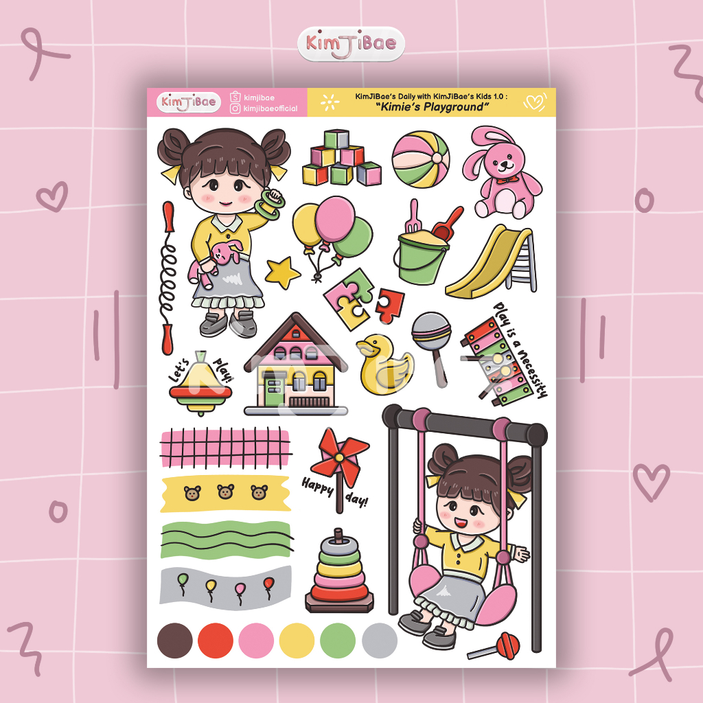 

Sticker Kimie's Playground, Stiker bermain, Stiker anak