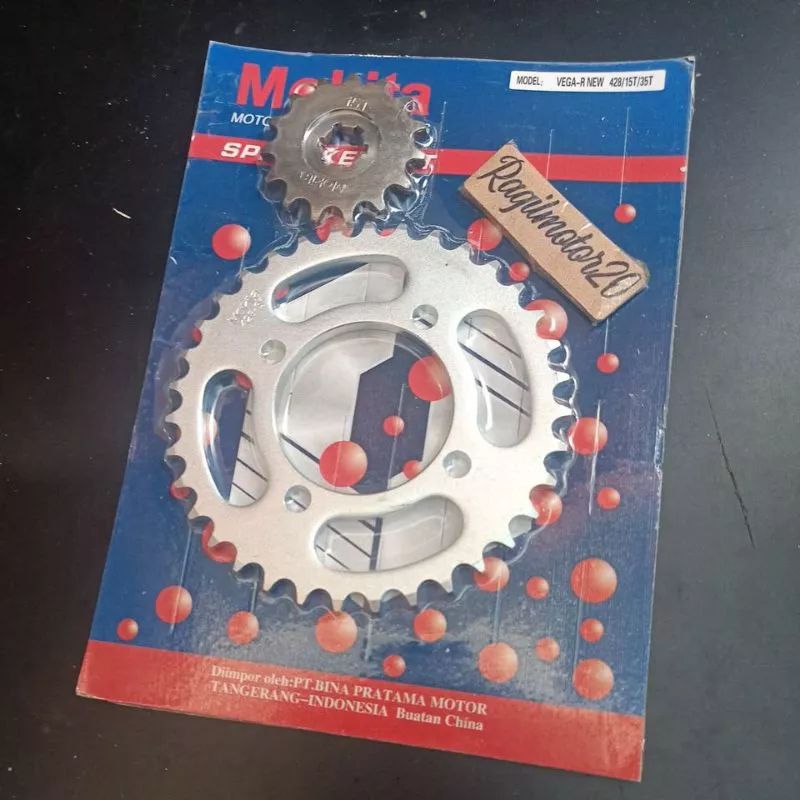 GIR SET DEPAN PLUS BELAKANG 15T-35T JUPITER Z VEGA R NEW FIZR CRIPTON SIGMA VEGA R LAMA RX KING