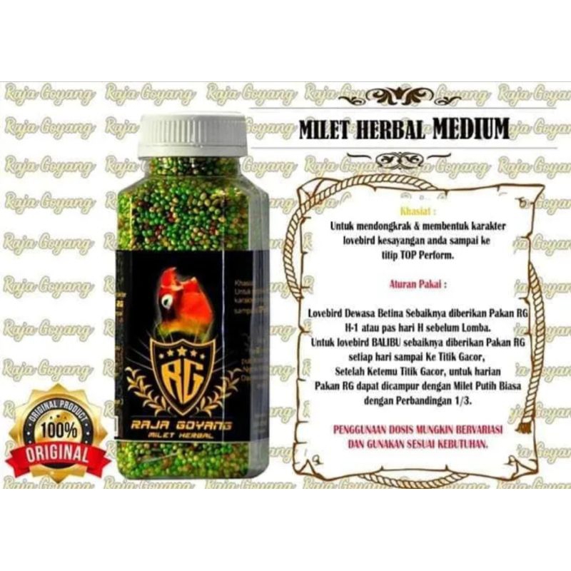Pakan tinggi Lovebird pedongkrak kekonsletan burung Lovebird dari (RG) RAJA GOYANG pakan tinggi peng