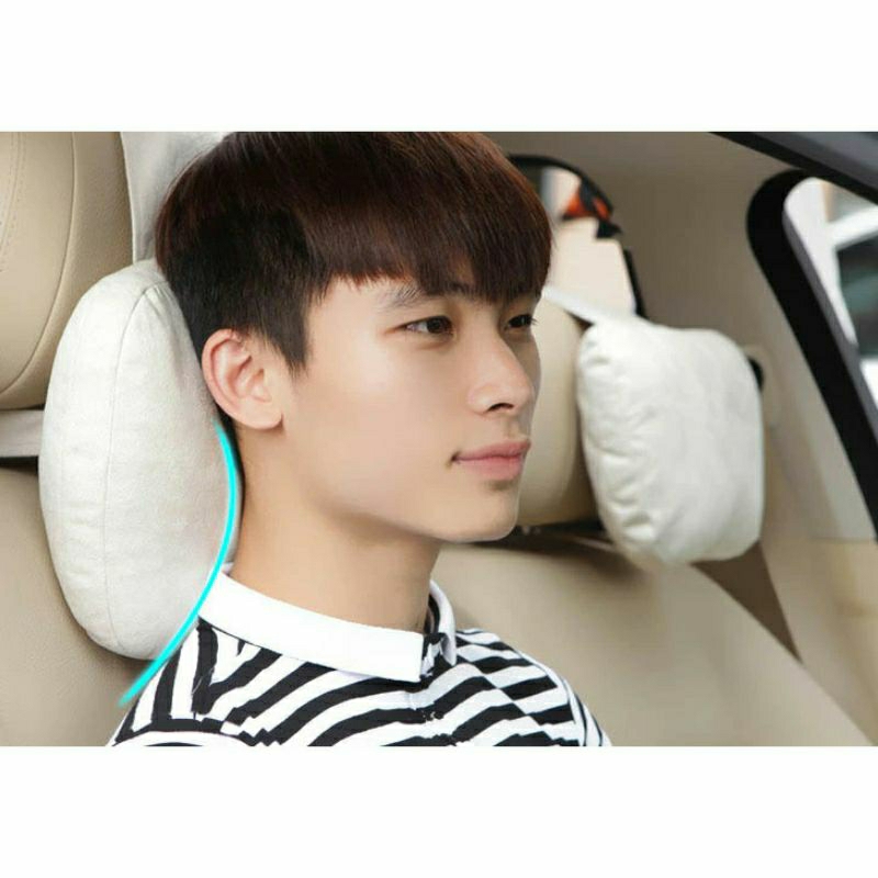 BANTAL LEHER kursi mobil nyaman ergonomic neck pillow comfort AUTOSATE