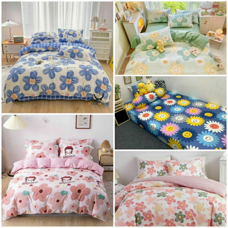 grosir_solo || SPREI HOMEMADE AESTHETIC DISPERSE / SEPREI MOTIF MOANA LIVIA MATCHA DAUN PALM LEMON EVALEA LOVELY SAPI RAINBOW MIMOSA