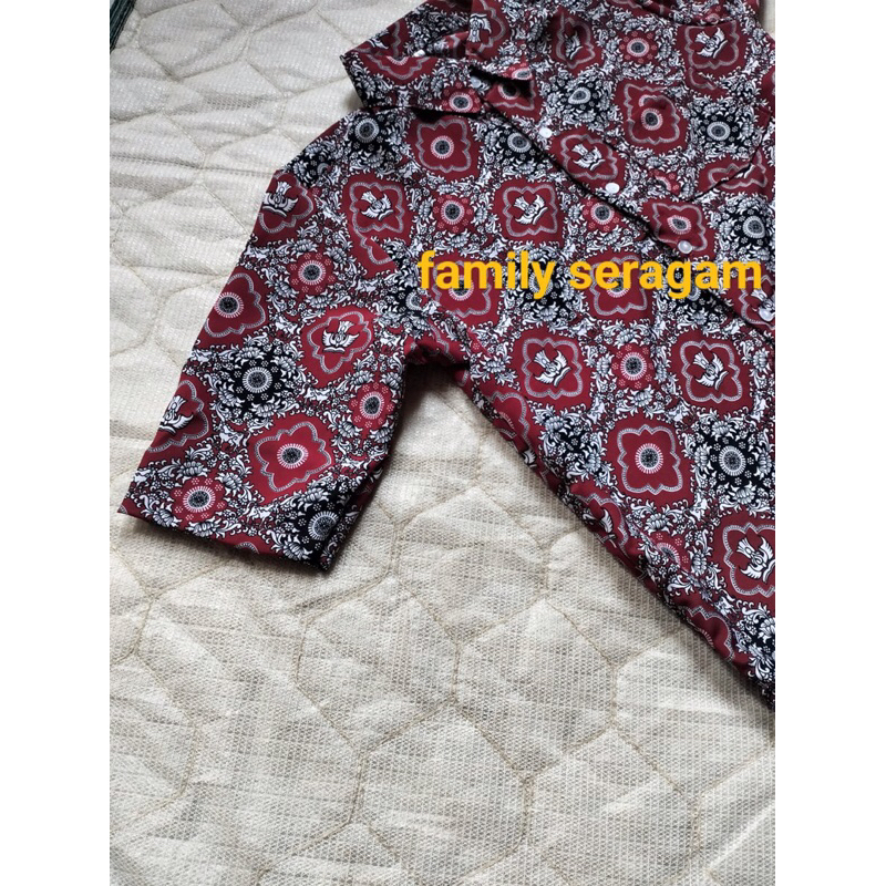 Batik SD Negeri/Batik SD Nasional/Batik Seragam Sekolah/Batik Sd/Motif Harapan Merah/Kerah