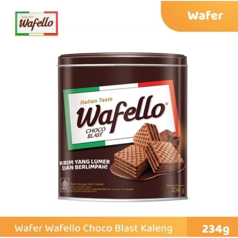 

wafer wafello choco kaleng 234gram