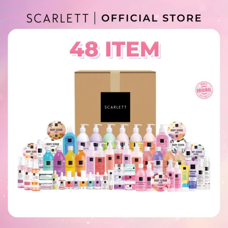 𝐑𝐀𝐃𝐘𝐒𝐀 - Paket Reseller Scarlett Whitening 48pcs ( Boleh Mix Varian )