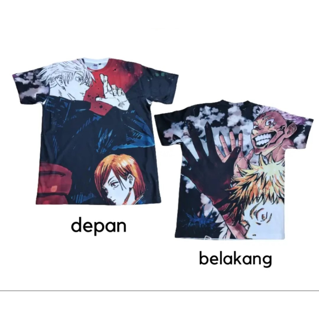 KAOS TAG THAILAND JUJUTSU KAISEN (AOP) ALL OF PRINTING | ANIME KOMIK COMIC FULLPRINT FULL PRINT T-SH