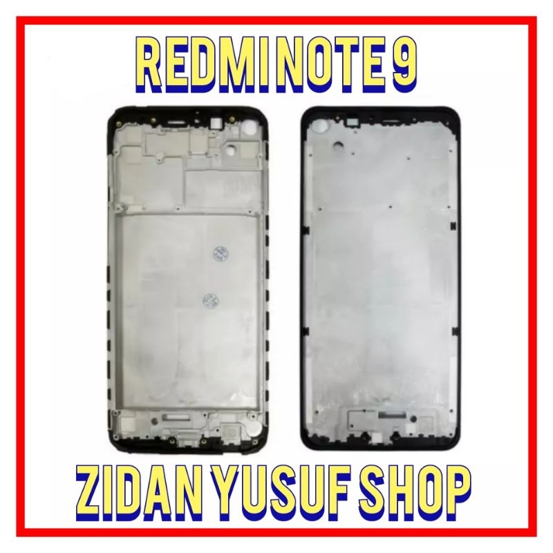 FRAME LCD TULANG LCD XIAOMI REDMI NOTE 9 TATAKAN DUDUKAN LCD ORI