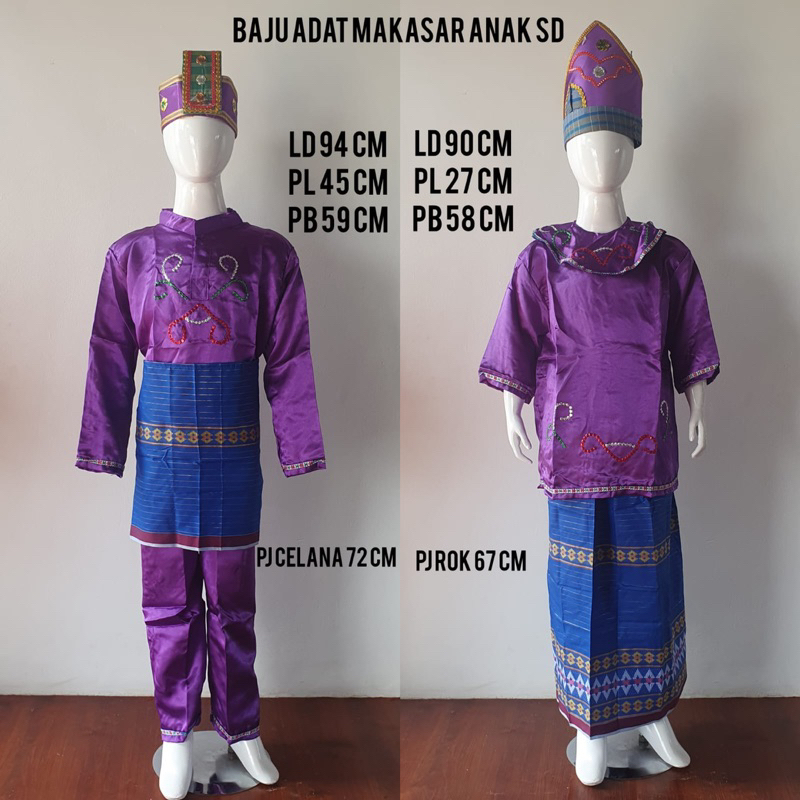 baju adat anak sepasang putra dan putri