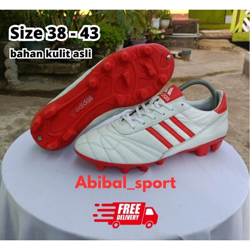 sepatu sepak bola grad ori adidas kulit berkualitas sepatu bola