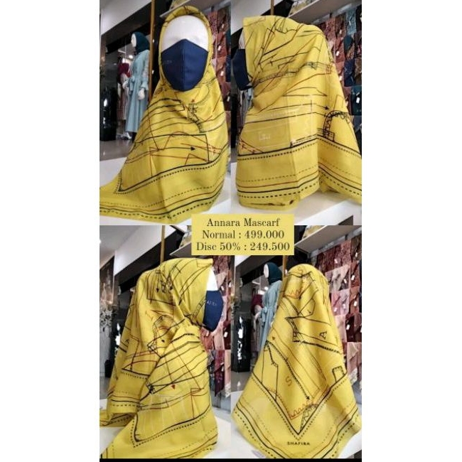 SHAFIRA ANARA MASCARF/SCARF/HIJAB/JILBAB SEGI EMPAT