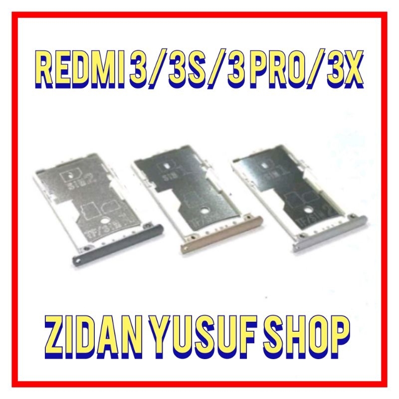 SIMTRAY SIMLOCK SLOT KARTU TEMPAT SIM XIAOMI REDMI 3 / 3S / 3 PRO / 3X ORIGINAL