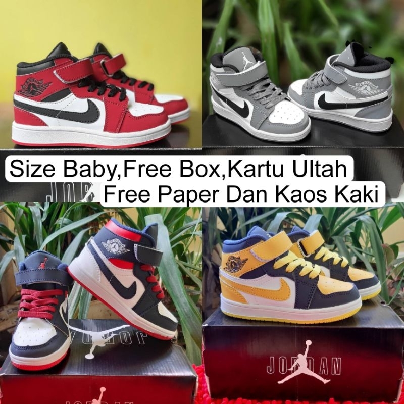 Sepatu Nike Air J0rdan Anak Laki Laki Perempuan Grade Original Premium Quality Umur 1 2 3 Tahun Sepatu Sneakers Anak Laki Laki Perempuan Sepatu J0rdan Anak Original 100% Dan Sepatu J0rdan Bayi Sepatu anak Bayi Sepatu 0 12 bulan