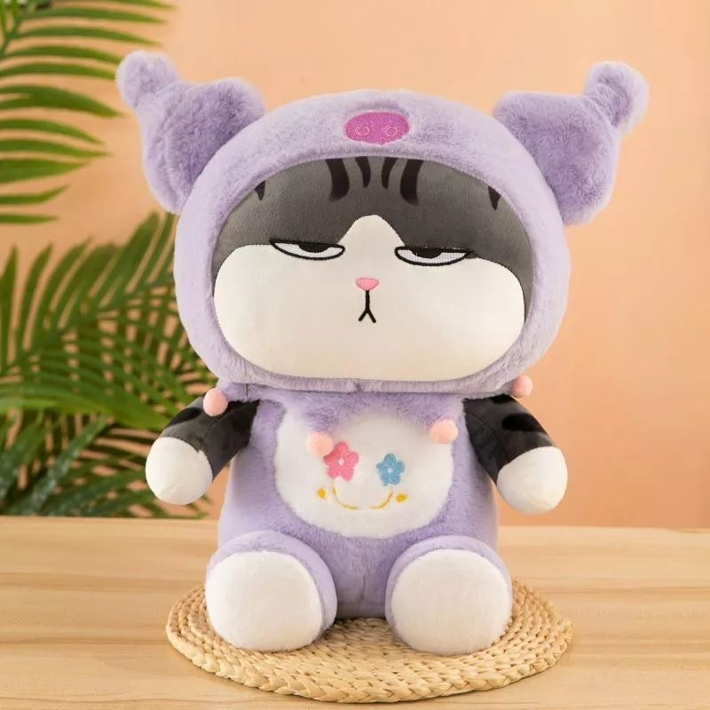 Mainan anak boneka karaktewr animals Boneka kucing foryou cute lengkap dengan costum baju lucu bahan halus dan lembut