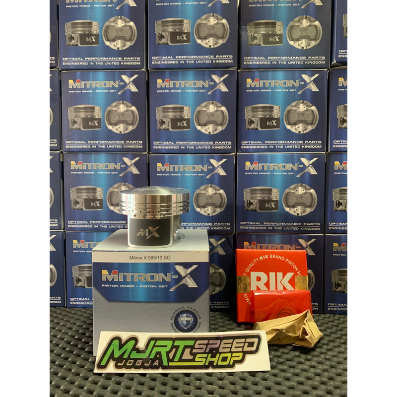 PISTON MITRON X DIAMETER 58.50MM PIN 13 RING RIK JAPAN