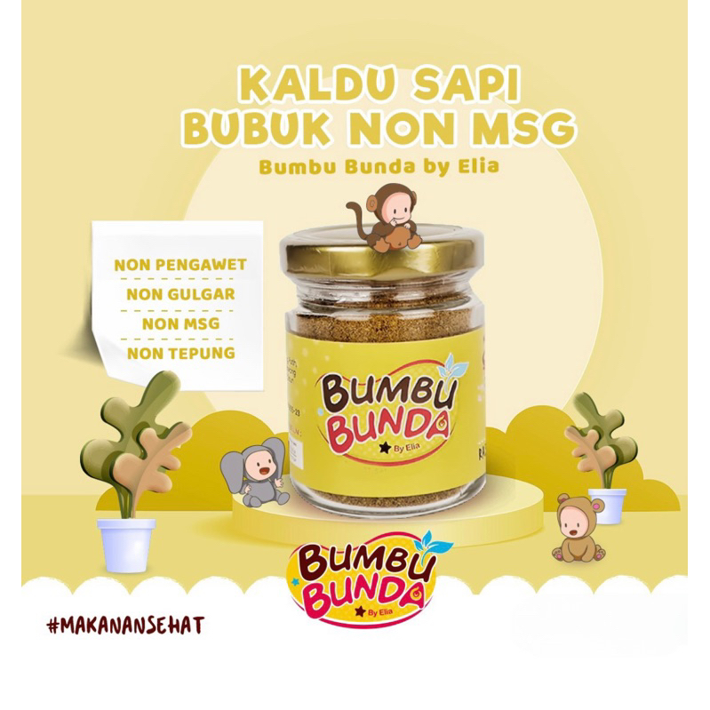 

Kaldu Sapi Bumbu Bunda Elia Non MSG, pengawet dan gula garam