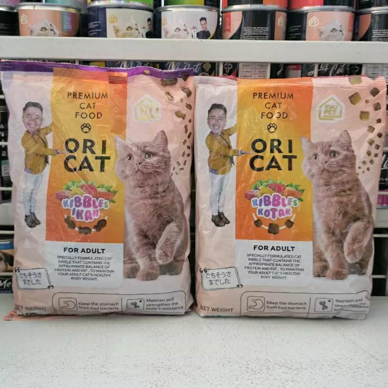 Oricat 20 kg makanan kucing / ikan dan kotak freshpack