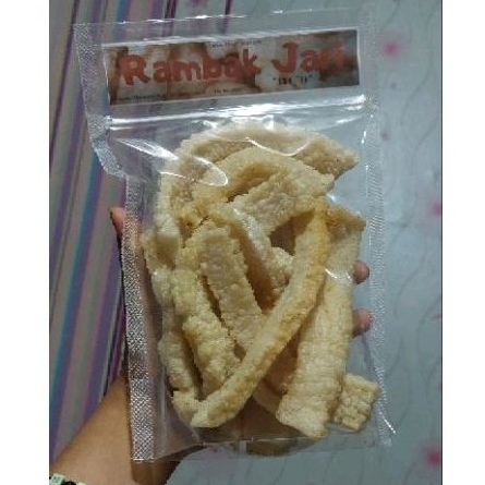 

KERUPUK RAMBAK JARI KHAS SOLO/CEMILAN/MAKANAN RINGAN/OLEH-OLEH SOLO