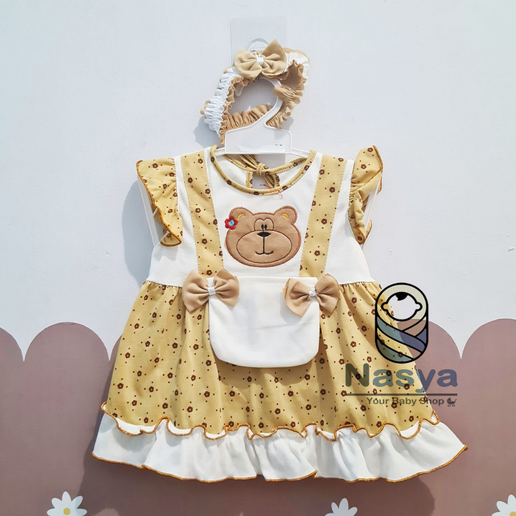 [P-010] Dress Bayi / pakaian anak perempuan motif cherry (0-6 bulan) - kodosan - Planet Kids