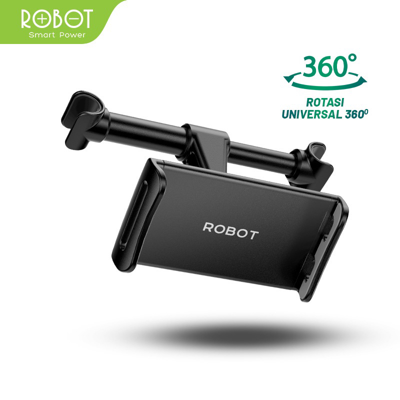 ROBOT Car Holder RT-CH19 Black 360 Rotatable For Smartphone Backseat Car Stand Holder - Garansi 1 Tahun