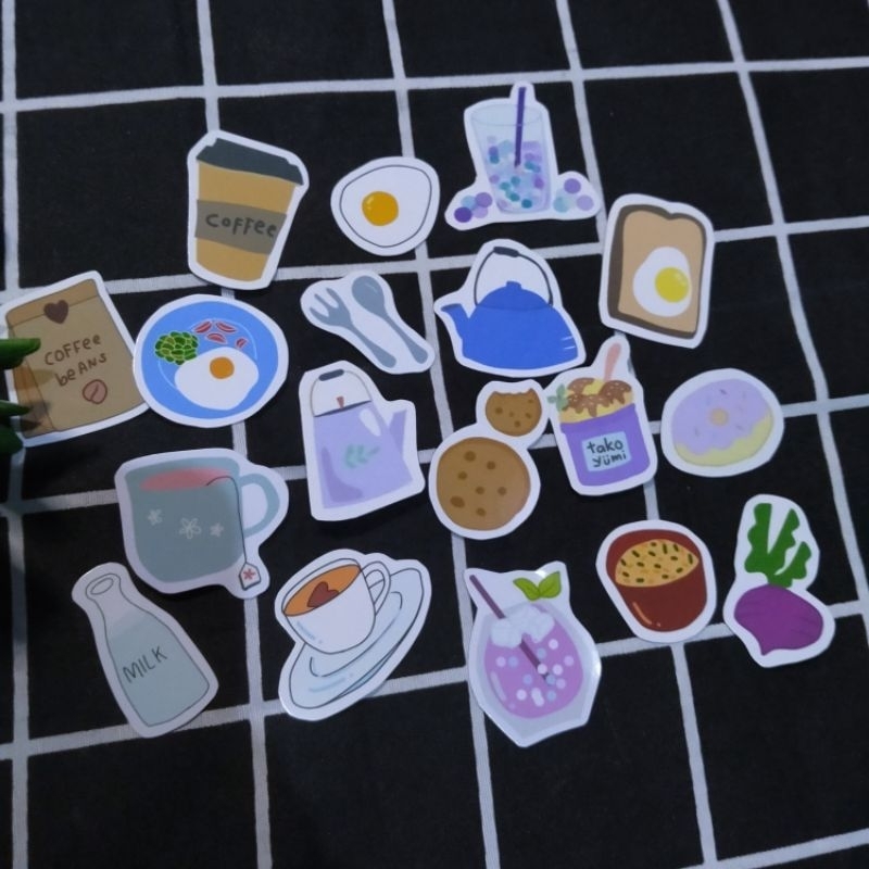 insfera | stiker food and drink | isi 18 pcs